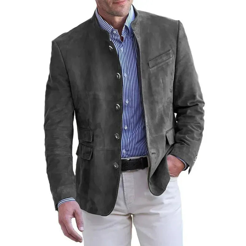 Julius | Luxuriöser Blazer aus wildlederähnlichem Material