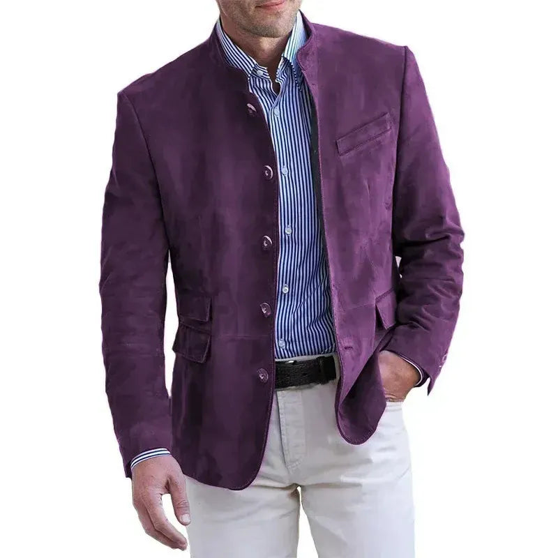 Julius | Luxuriöser Blazer aus wildlederähnlichem Material