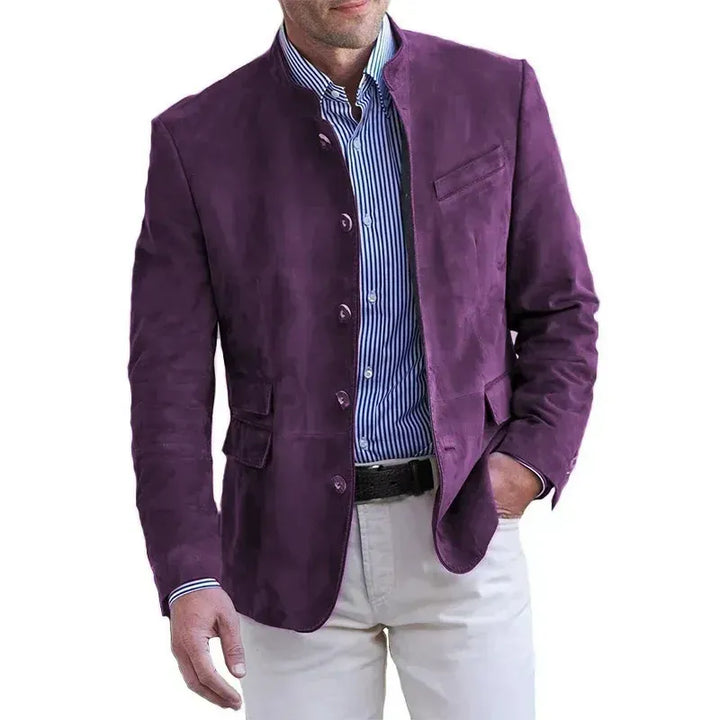 Julius | Luxuriöser Blazer aus wildlederähnlichem Material