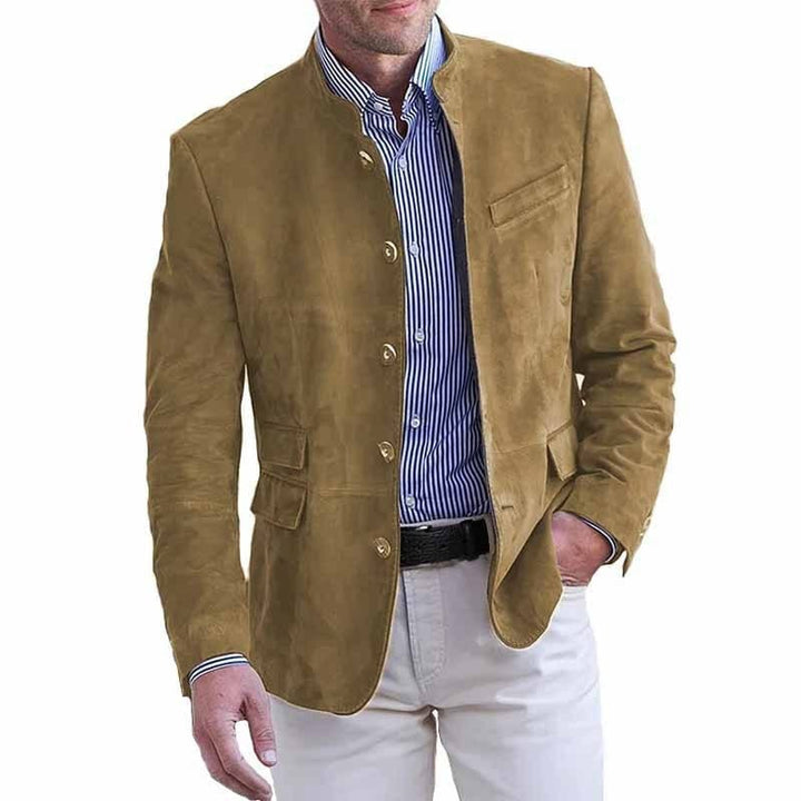 Julius | Luxuriöser Blazer aus wildlederähnlichem Material