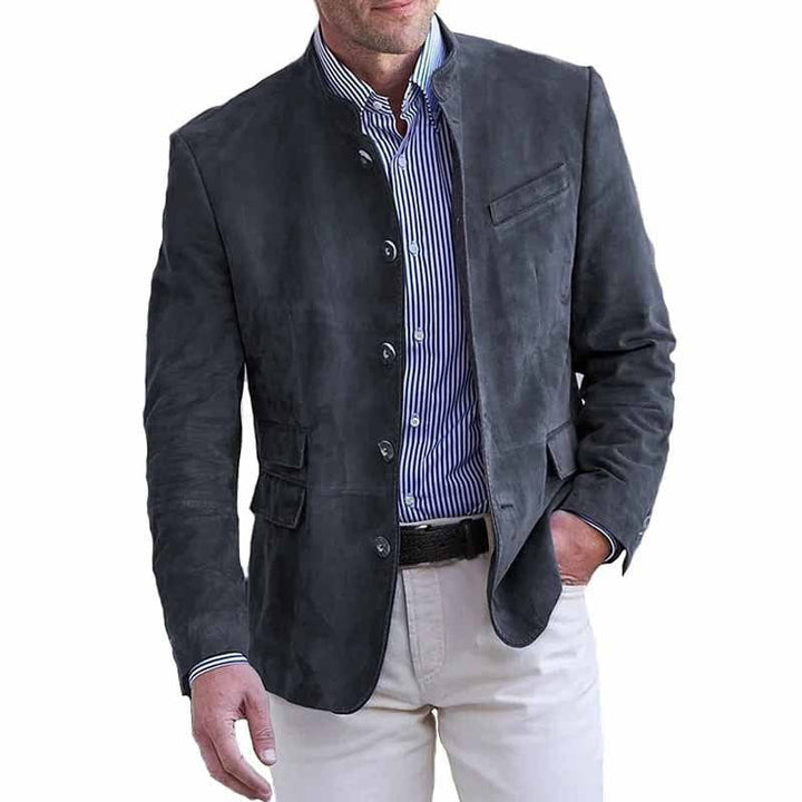 Julius | Luxuriöser Blazer aus wildlederähnlichem Material