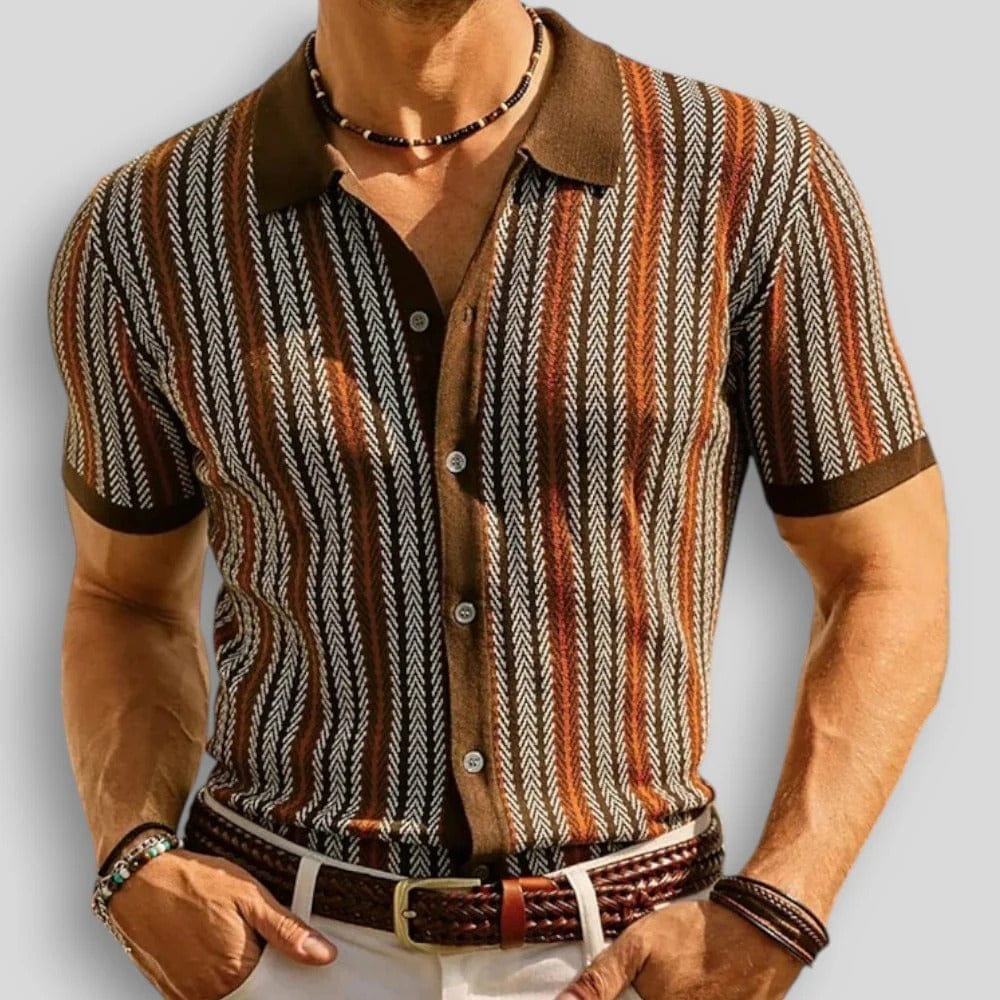 Armand | Gestreiftes Strick-Polohemd