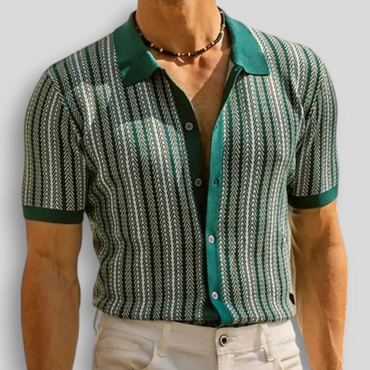 Armand | Gestreiftes Strick-Polohemd