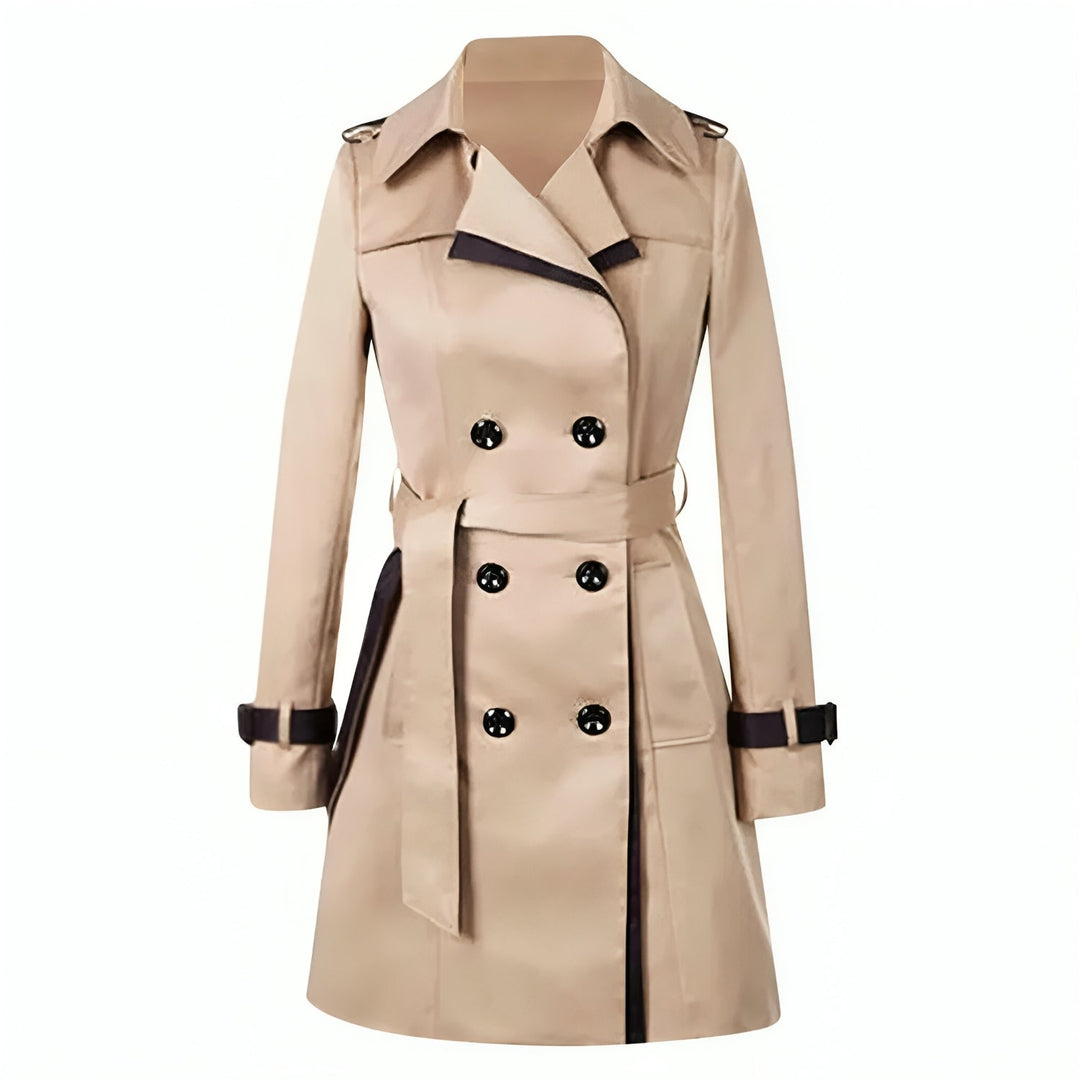 Isabel | Langer leichter Trenchcoat Damen mit Wickel und Knöpfen
