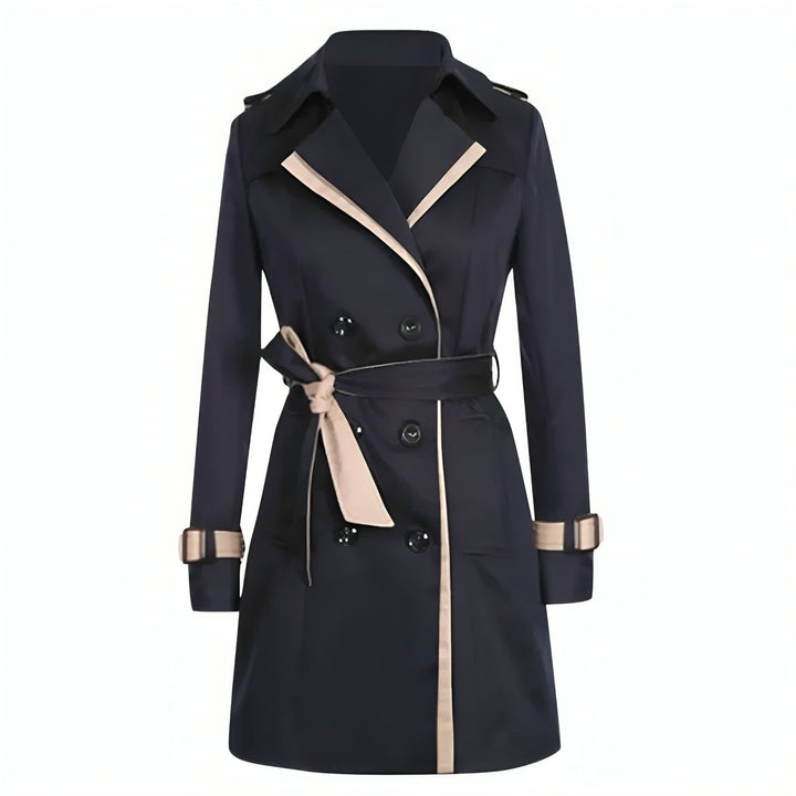 Isabel | Langer leichter Trenchcoat Damen mit Wickel und Knöpfen