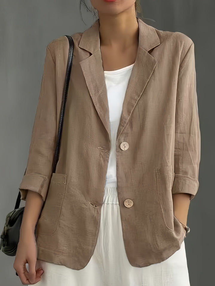 Blazer Damen Elegant & Leicht Kurzarm Jacke