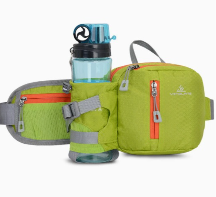 Laufgürteltasche für Outdoor-Sportler mit Flaschenhalter und Reißverschlusstaschen