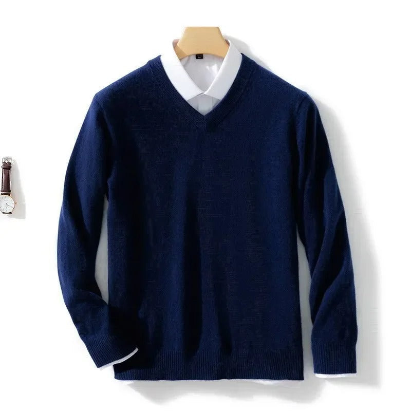 Eleganter Pullover mit V-Ausschnitt