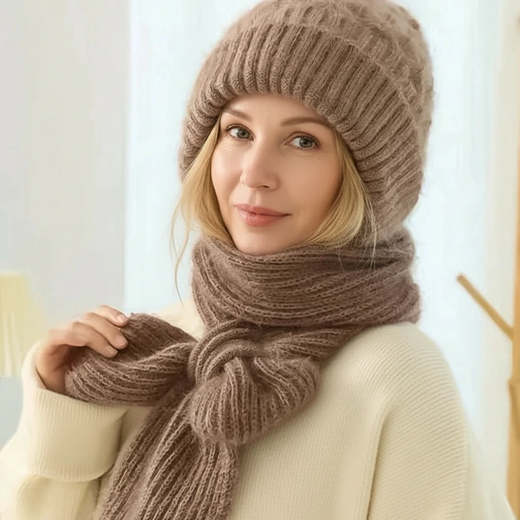 Amarielle - Winter Ensemble aus polar Anti-Kälte mit Gehörschutz
