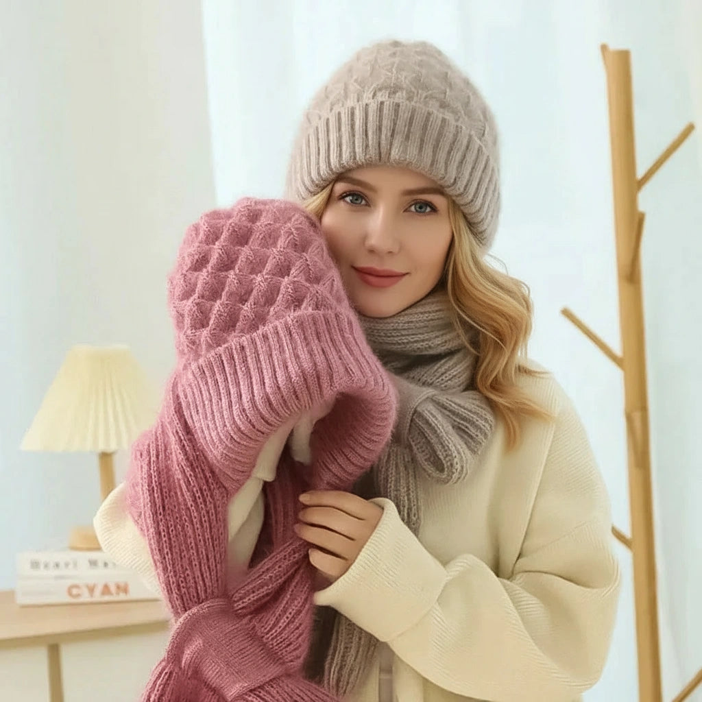Amarielle - Winter Ensemble aus polar Anti-Kälte mit Gehörschutz