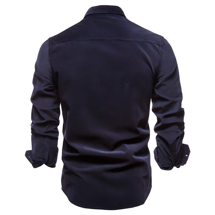 Herren Langarmhemd | Knopftasche