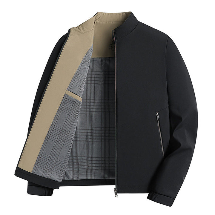 Lässige Herrenjacke mit Stehkragen – leichte Zwischenjahreszeitjacke