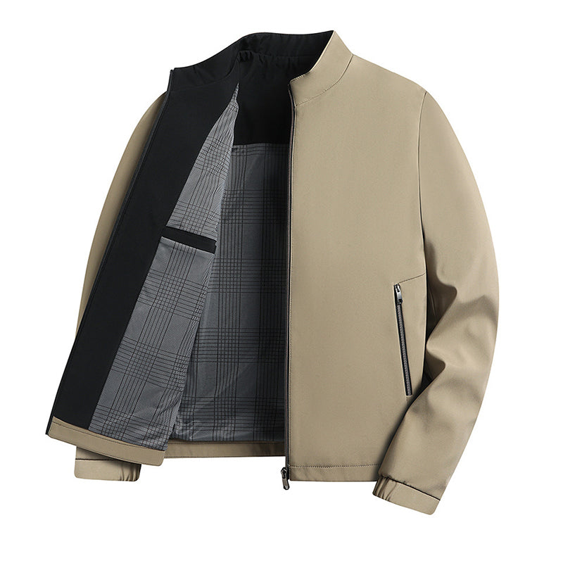 Lässige Herrenjacke mit Stehkragen – leichte Zwischenjahreszeitjacke