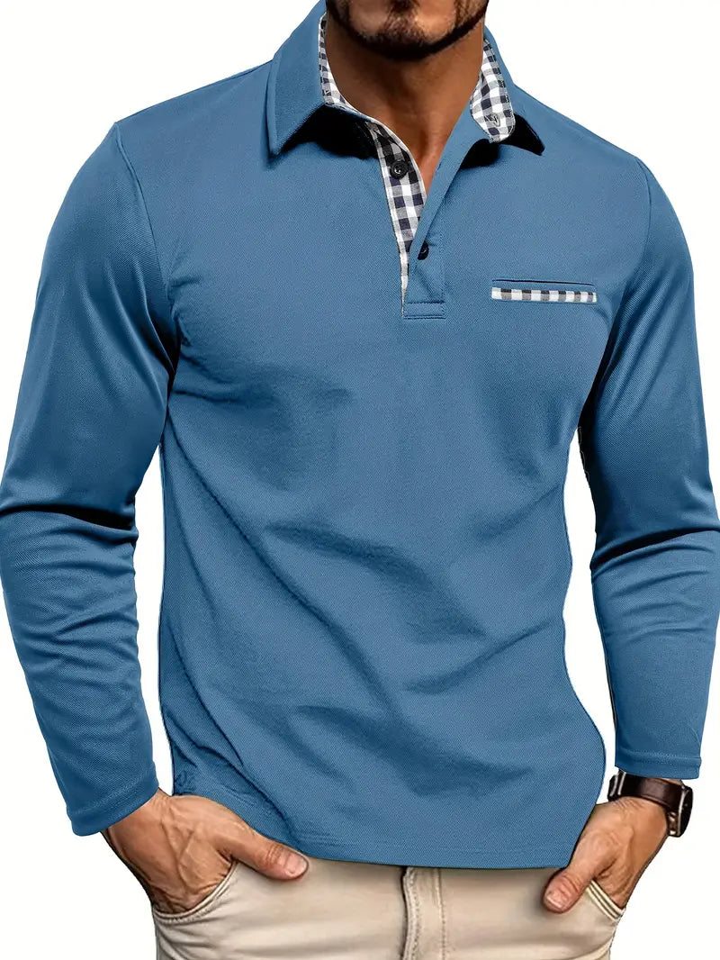 Herren Polo-Shirt mit Kragen | Langarm
