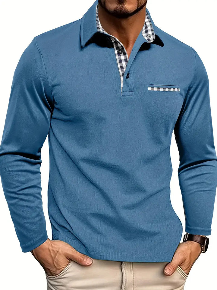 Herren Polo-Shirt mit Kragen | Langarm