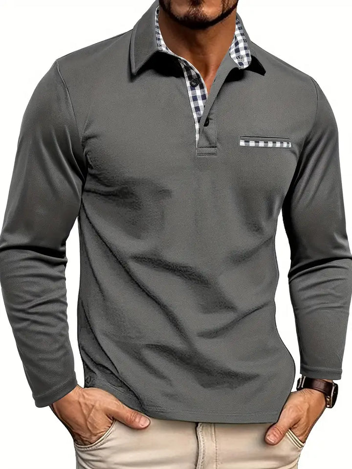 Herren Polo-Shirt mit Kragen | Langarm