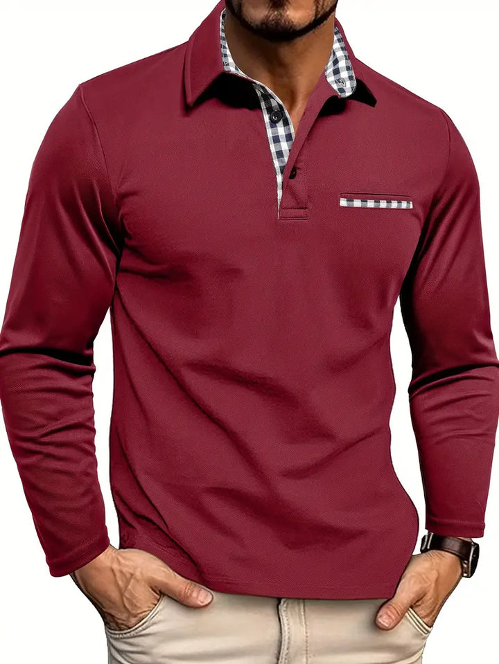 Herren Polo-Shirt mit Kragen | Langarm