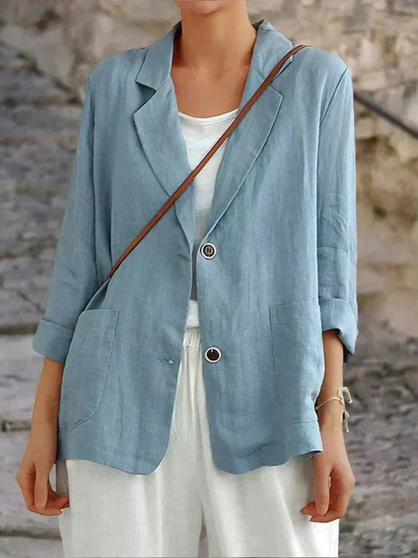 Damen Stoffblazer Regular Fit Elegant für Alltag und Büro
