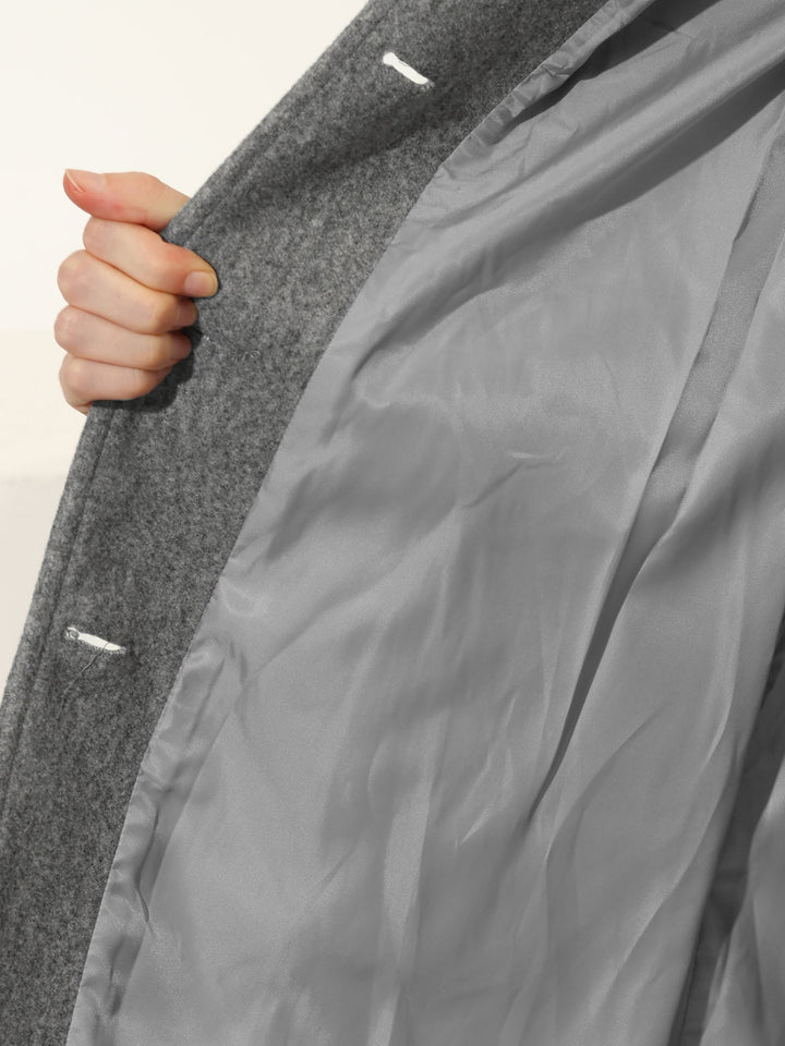 Winter-Trenchcoats für Frauen mit Einfachknopf