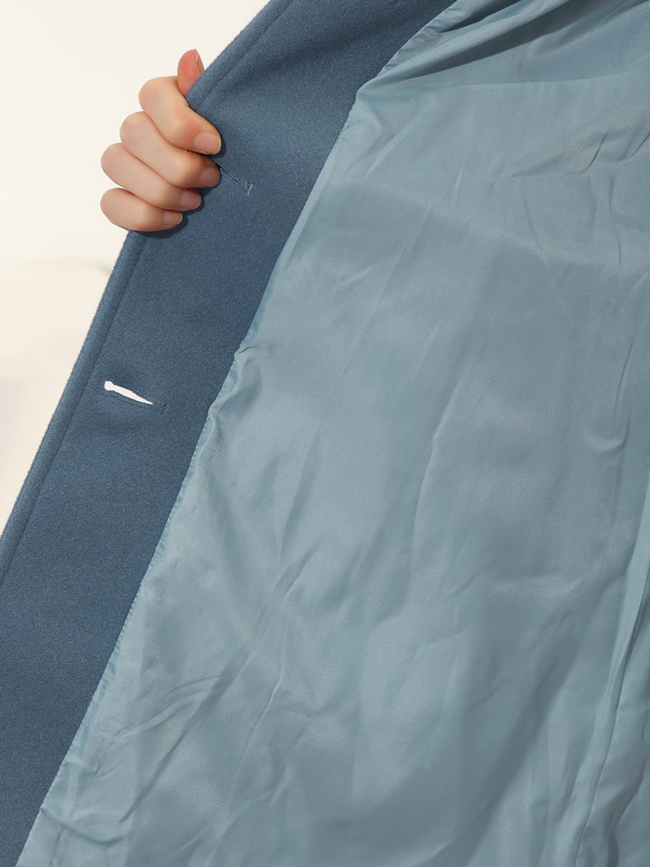 Winter-Trenchcoats für Frauen mit Einfachknopf