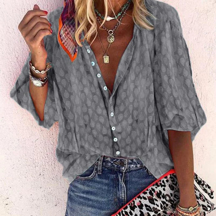 Bluse Damen Bedruckt Leicht Sommer Casual