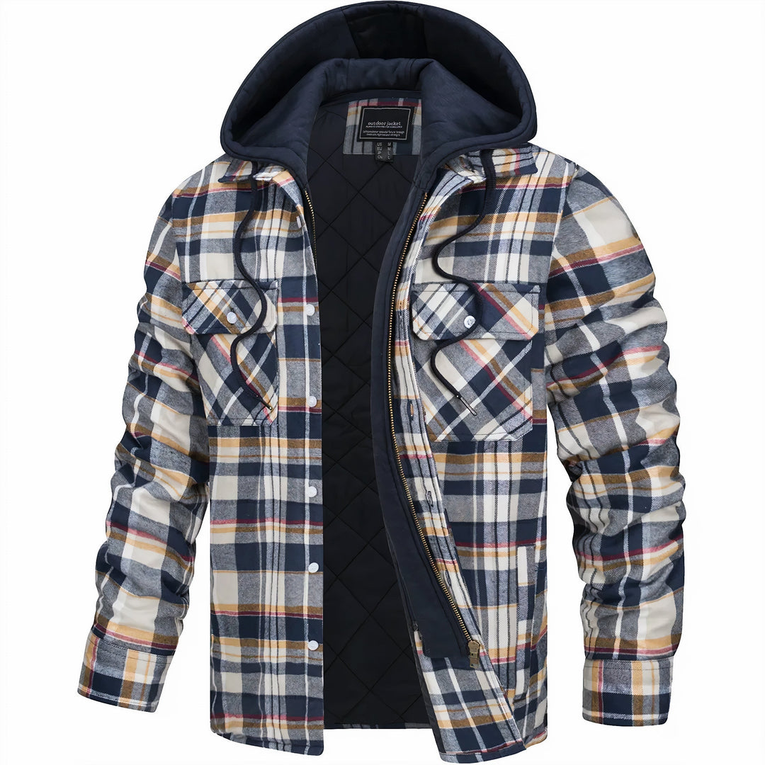 Felix | Karierte Jacke mit Reißverschluss