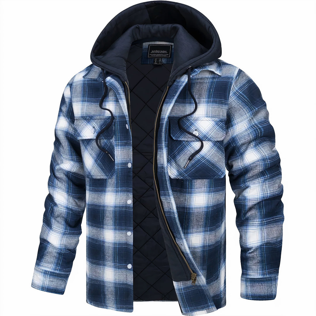 Felix | Karierte Jacke mit Reißverschluss