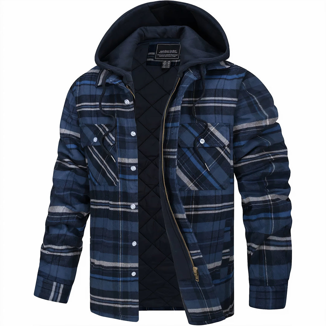Felix | Karierte Jacke mit Reißverschluss