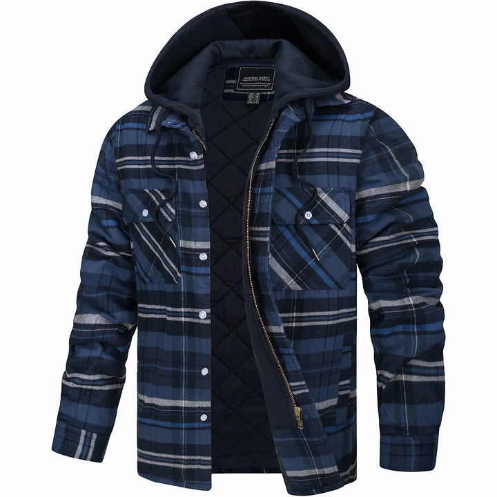 Felix | Karierte Jacke mit Reißverschluss